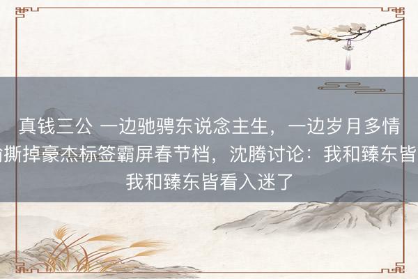 真钱三公 一边驰骋东说念主生，一边岁月多情，黄景瑜撕掉豪杰标签霸屏春节档，沈腾讨论：我和臻东皆看入迷了