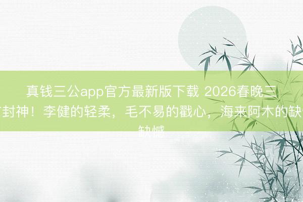真钱三公app官方最新版下载 2026春晚三首封神！李健的轻柔，毛不易的戳心，海来阿木的缺憾