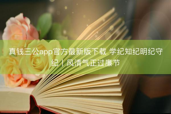 真钱三公app官方最新版下载 学纪知纪明纪守纪丨风清气正过廉节