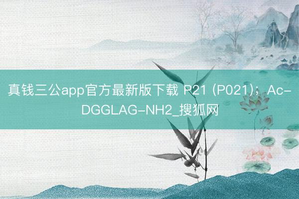 真钱三公app官方最新版下载 P21 (P021);Ac-DGGLAG-NH2_搜狐网